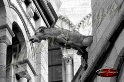 Image of Gargoyle Le Sacre Coeur Paris France Montmartre