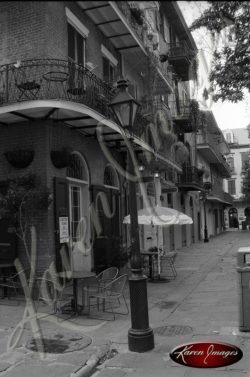 Black and white image of New Orleans LA