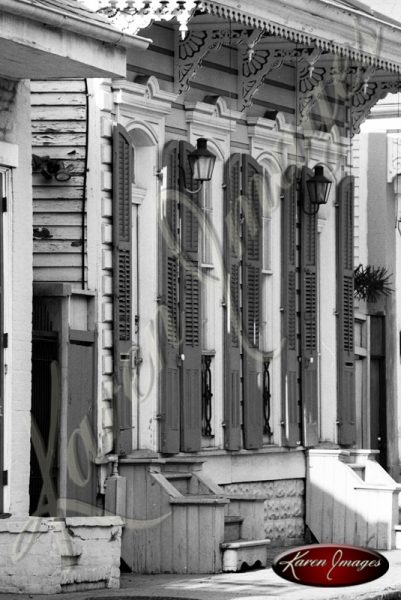 Black and white image of New Orleans LA