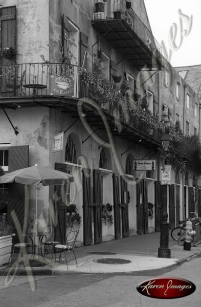 Black and white image of New Orleans LA