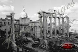 Black and White image of Rome Italy