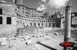 Black and White image of Rome Italy