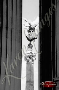 Black and White image of Rome Italy