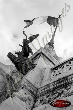 Black and White image of Rome Italy