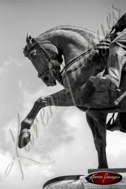 Black and White image of Rome Italy