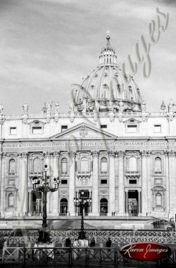 Black and White image of Rome Italy