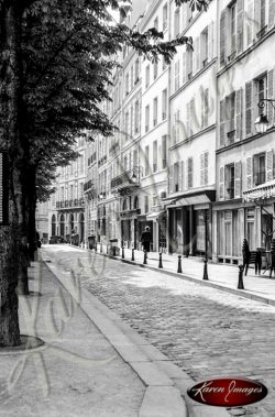 Black and White image of Paris Street Scenes