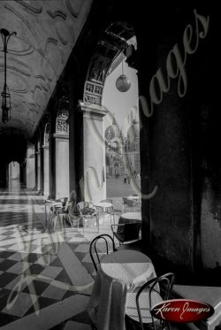 black and white image of venice italy