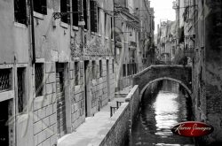 black and white image of venice italy