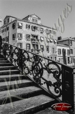 black and white image of venice italy