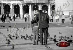 black and white image of venice italy