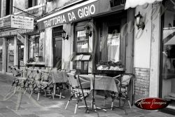 black and white image of venice italy