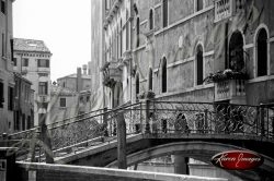 black and white image of venice italy