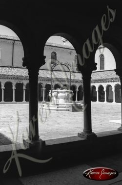 black and white image of venice italy