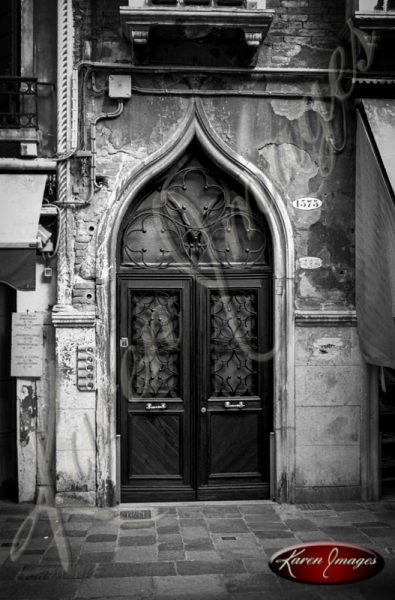 black and white image of venice italy