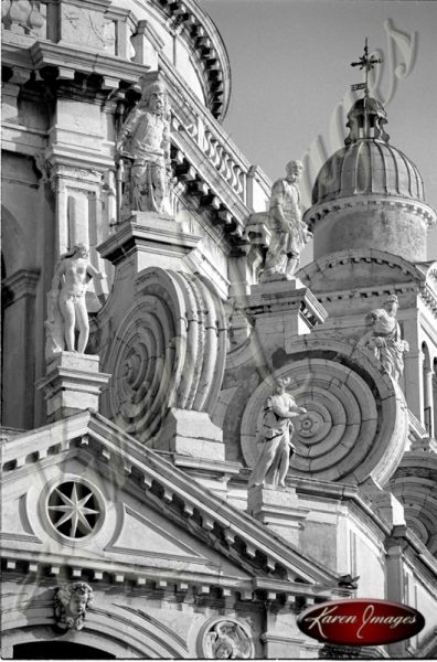 black and white image of venice italy