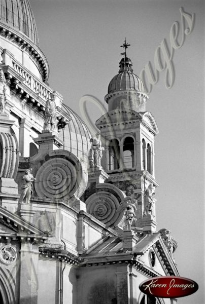 black and white image of venice italy