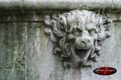 stone fountain in brugge belgium