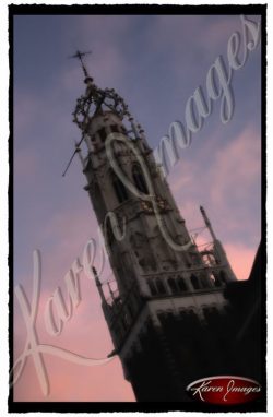 color image of brussels belfry belgium