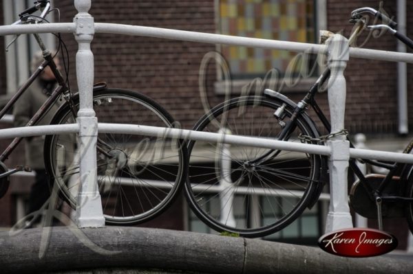 Bikes and Railing Delft Netherlands