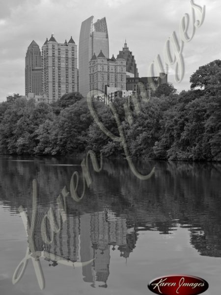 Lake-Clara-Meer-Piedmont-Park-Atlanta-Georgia-Black-and-White