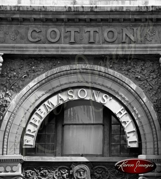 Cotton Exchange Savannah Georgia Black and White