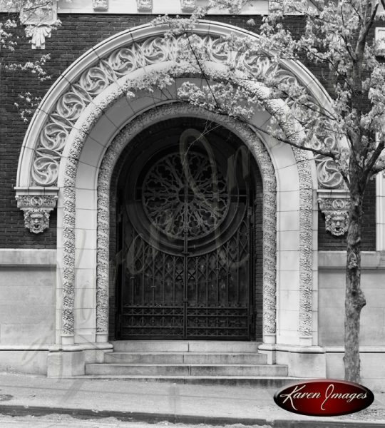 Poncey Doorway Atlanta Georgia Black and White