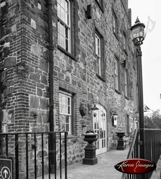 River St Facade Savannah Georgia Black and White