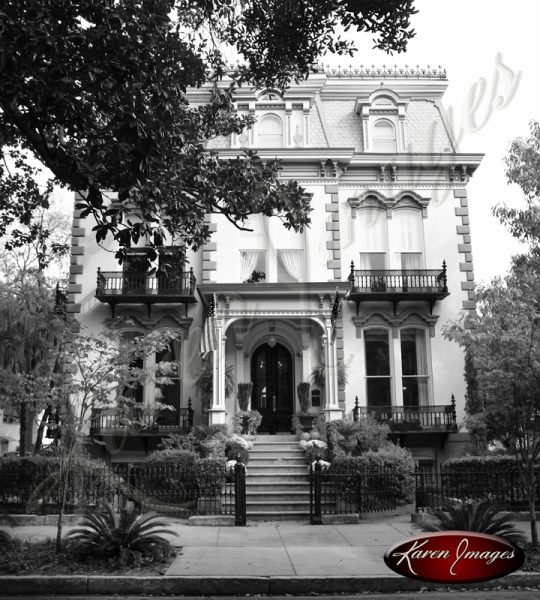 The Hamilton Turner Inn Savannah Georgia Black and White