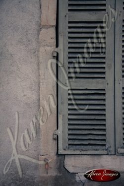 Closed french shutter in Beaune Burgundy France