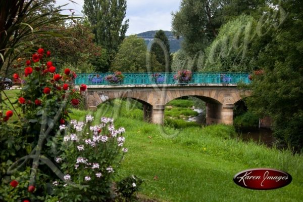 french bridge with flowers