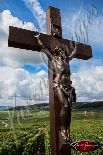 vineyard crucifix ay france