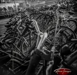 bikes in bicycle parking lot central station amsterdam