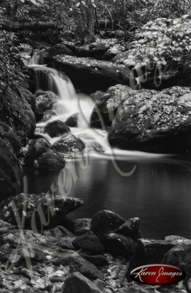 Black and white of rivers streams waterfalls smokey mountains cumberland gap amicalola falls