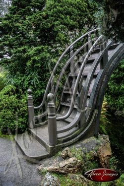 Japanese Tea Garden San Francisco color image of arched bridge