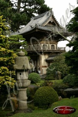 Japanese Tea Garden San Francisco color image of pagoda