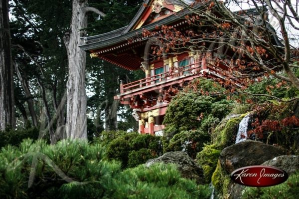 Japanese Tea Garden San Francisco color image of Pagoda