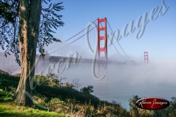 Golden Gate Bridge color photo San Francisco California