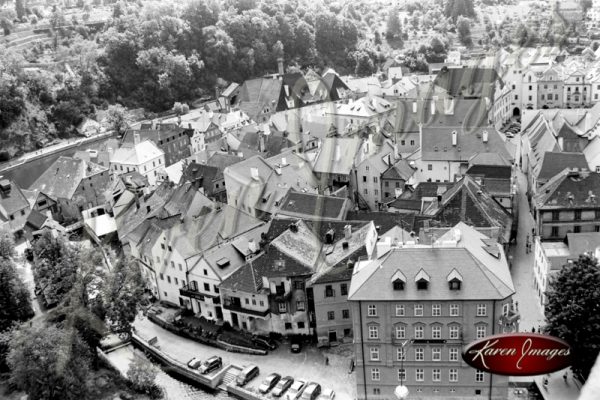 Castle Image of Ancient Village of Ceske Krumlov Czech Republic