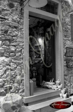 black and white image of cinque terre italy