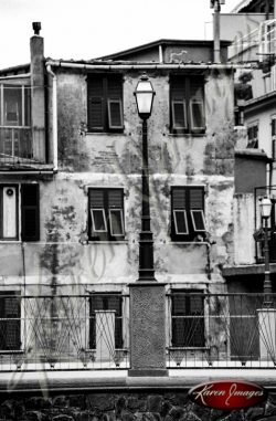 black and white image of cinque terre italy