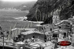 black and white image of cinque terre italyblack and white image of cinque terre italy