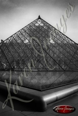 black and white image of the louvre paris france