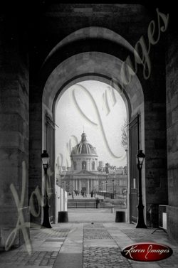 black and white image of the louvre paris france